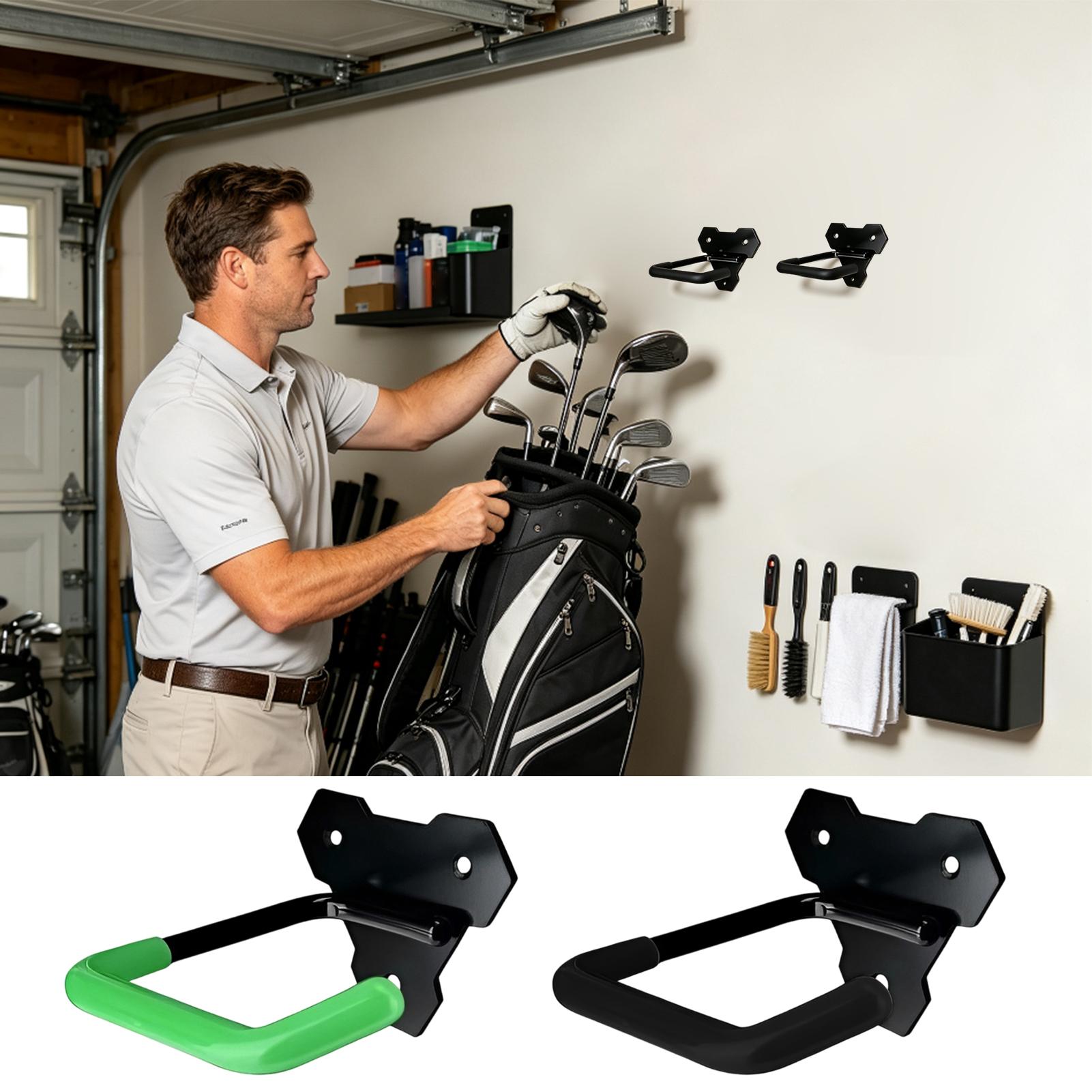 Rubber Coated Golf Bag Wall Ha - Golf Equipment Garage Storage review and price