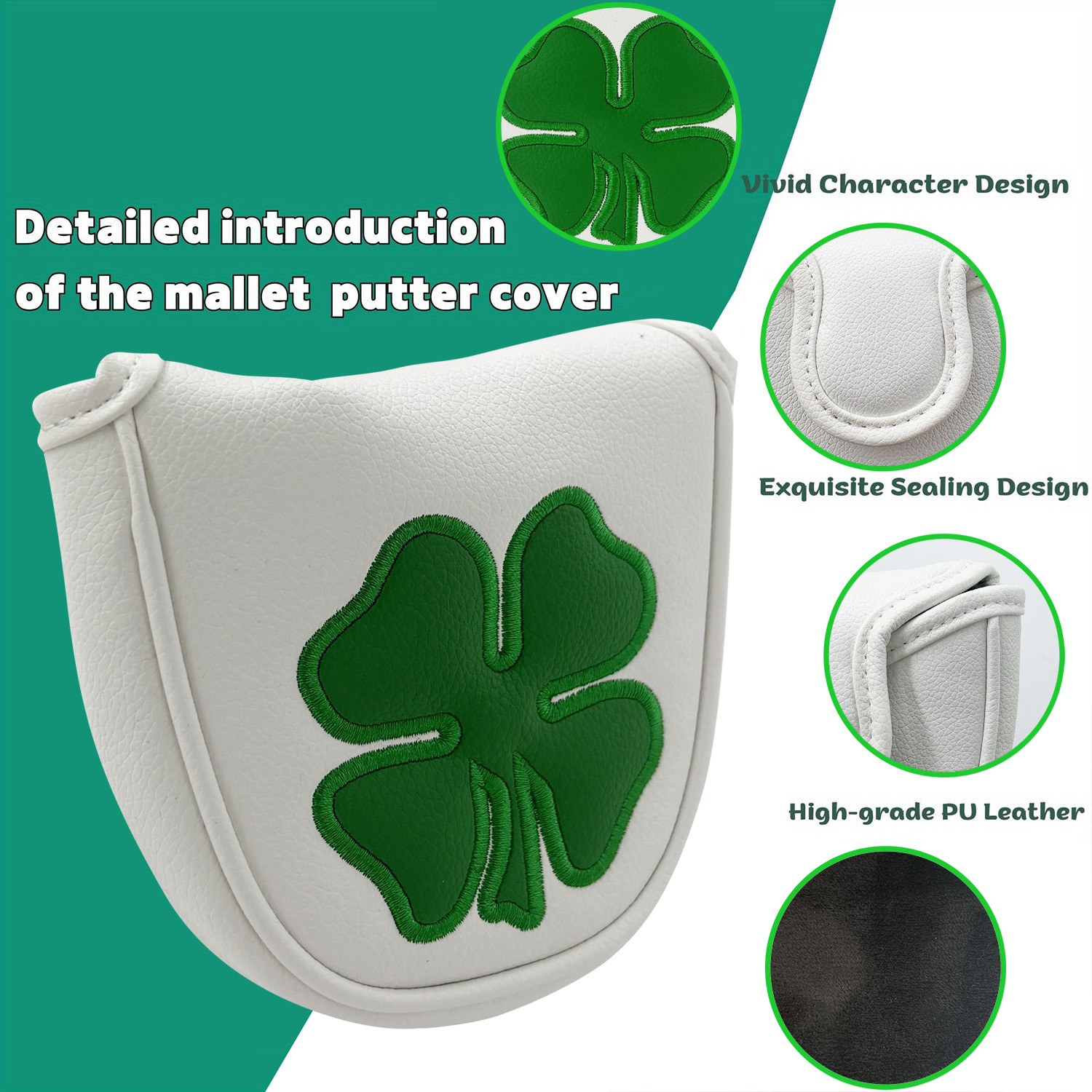 1pc Putter Head Cover, 'Clover - Golf Equipment Cabinet review and price