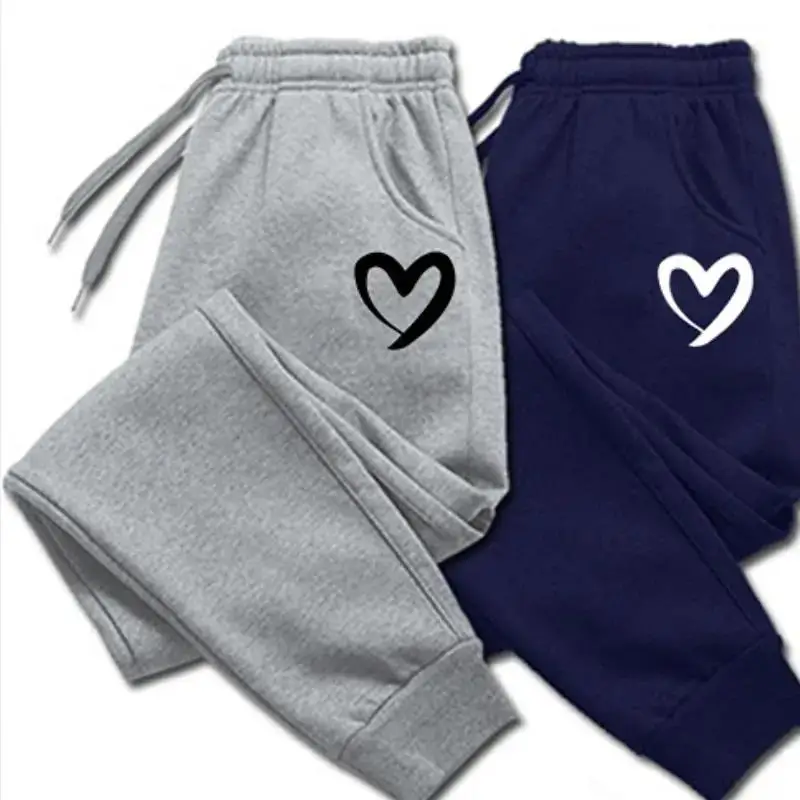 Heart Printed Women Sweatpants - Golf Equipment Drawing review and price
