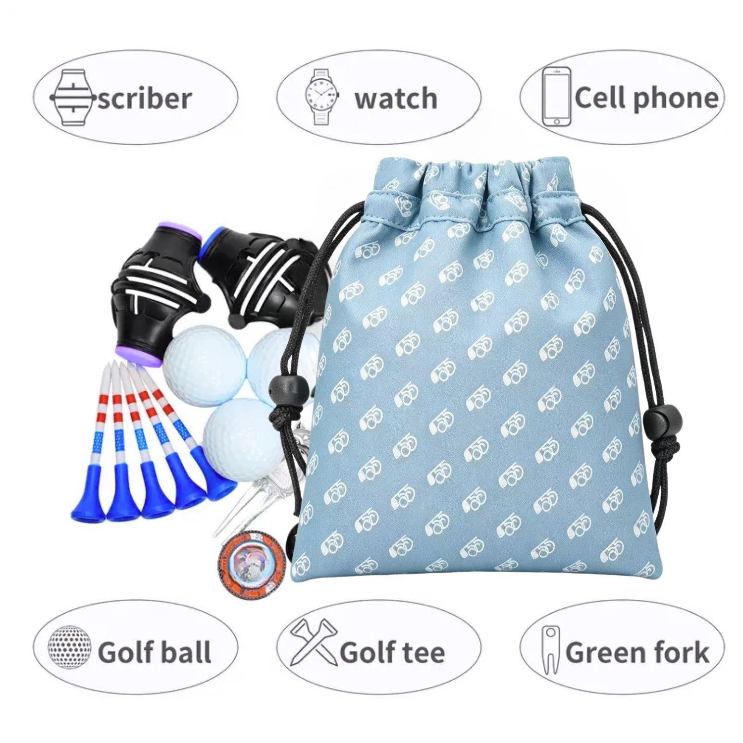 A Minimalist Blue Golf Valuabl - Golf Equipment Drawing review and price