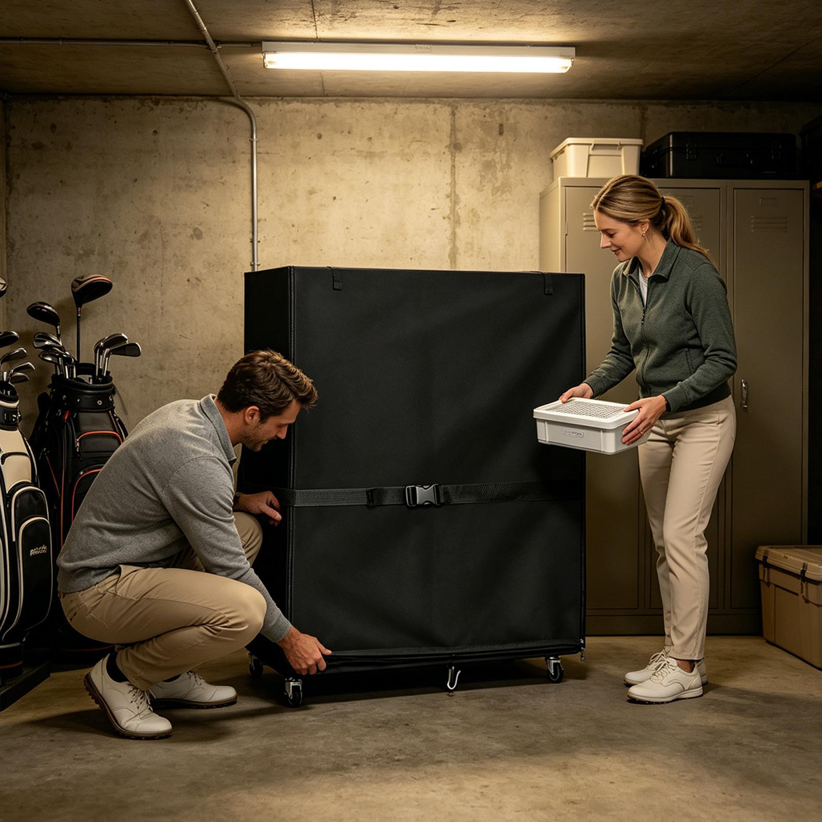 Golf Bag Storage Cover Oxford  - Golf Equipment Garage Storage review and price