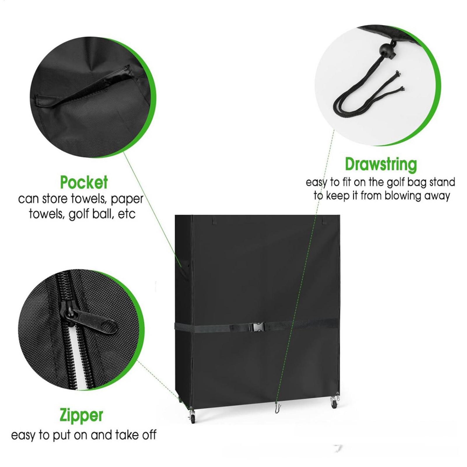 Golf Bag Stand Covers Oxford W - Golf Equipment Garage Storage review and price