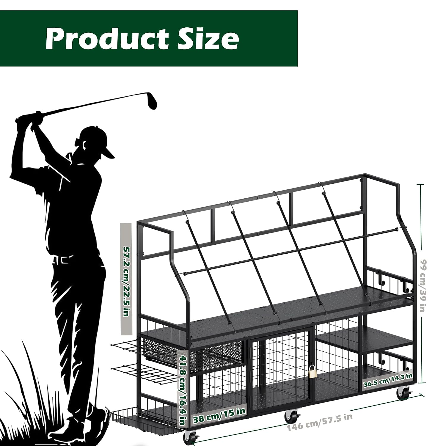 Golf Storage Organizer for Bag - Golf Equipment Garage Storage review and price