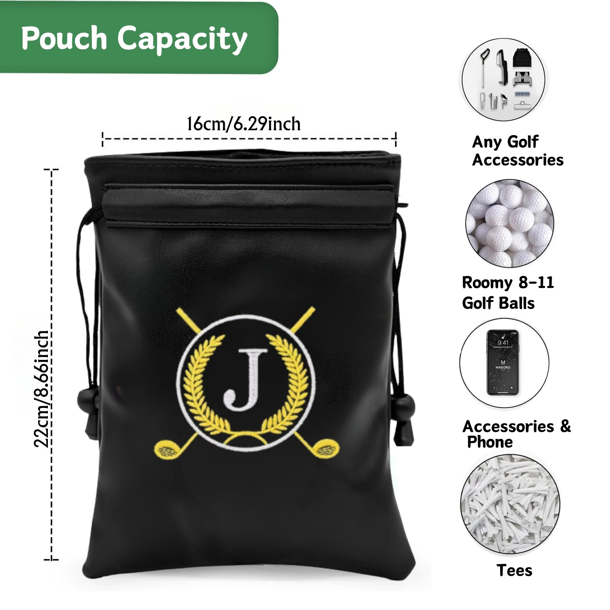 Funny Golf Valuables Pouch wit - Golf Equipment Drawing review and price