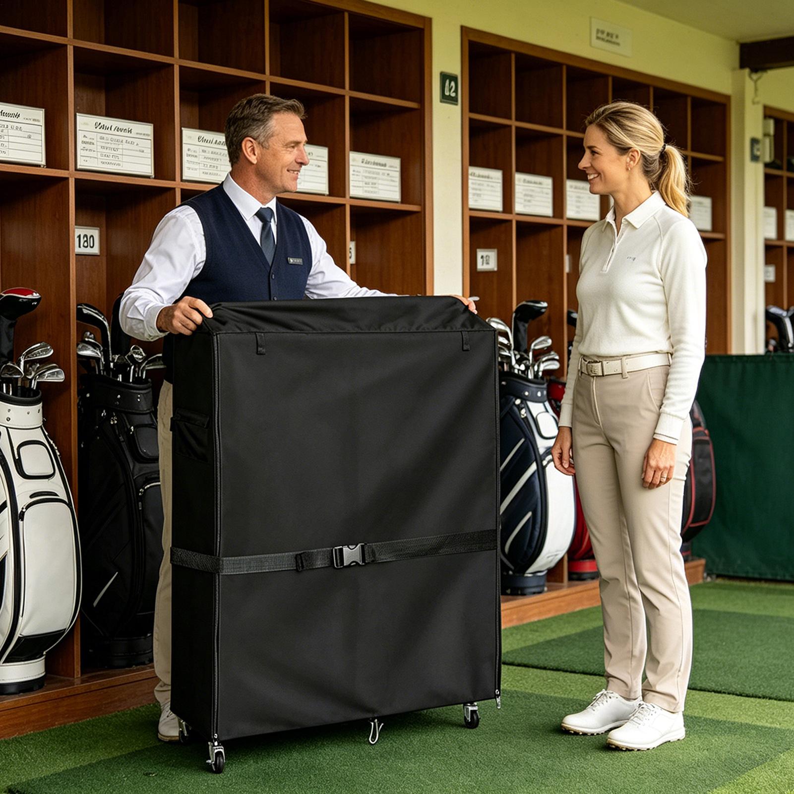 Golf Bag Stand Covers Oxford G - Golf Equipment Garage Storage review and price