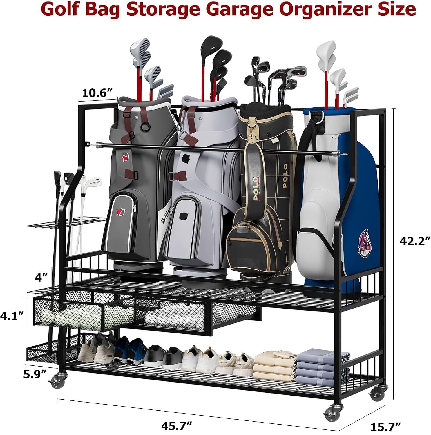 Golf Bag Storage Garage Organi - Golf Equipment Garage Storage review and price
